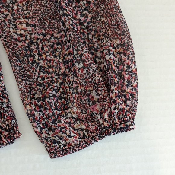 H&M Women's Sheer Long Sleeved Blouse Top Size 2  Multi-Color  NWOT - Picture 6 of 8